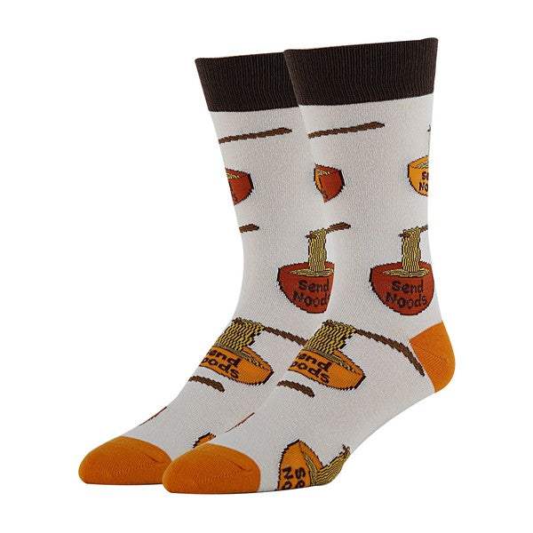 General - Premium Send Noods - Men's Cotton Crew Funny Socks - General | MENLL